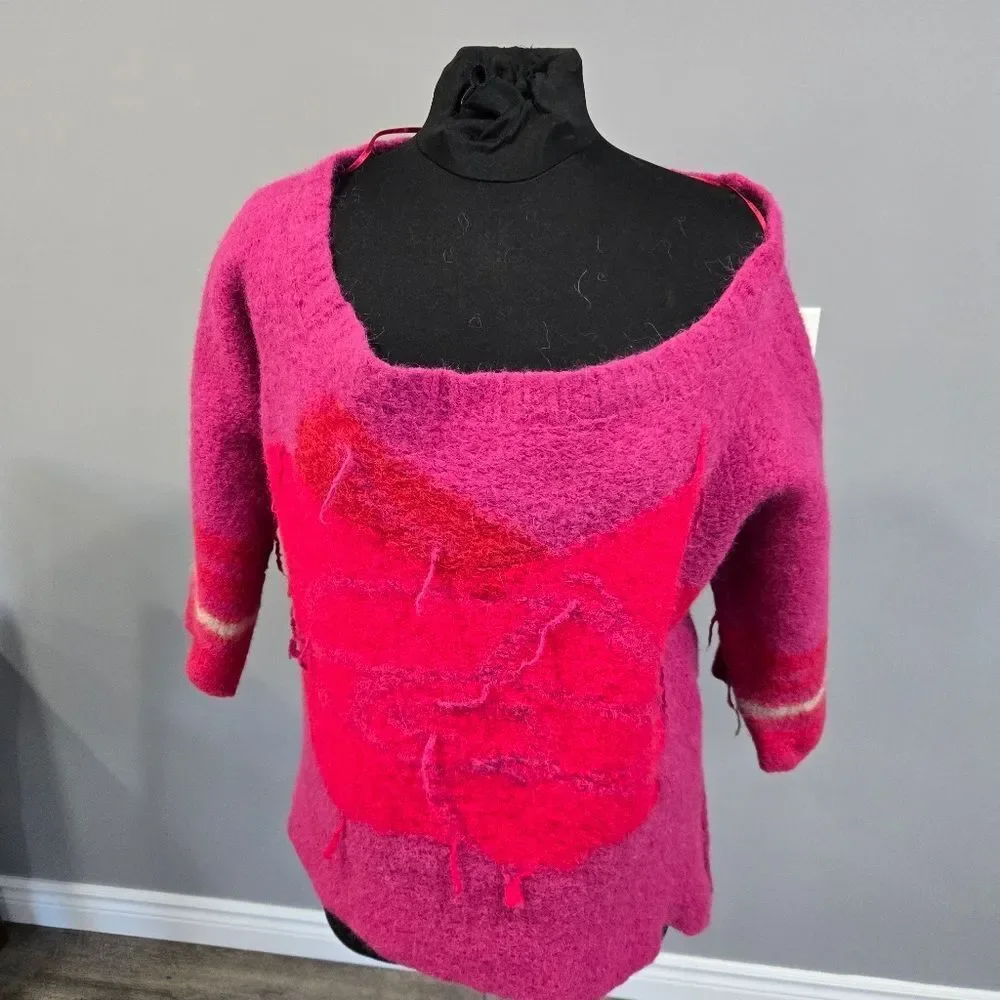 🐢 Free People alpaca wool kimono sleeve sweater  The Last Rose Size XS